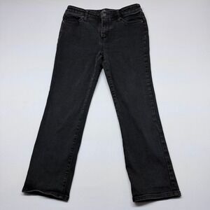 St Johns Bay Straight Leg Jean Black Stretch Denim REPREVE Recycled Cotton 30x25